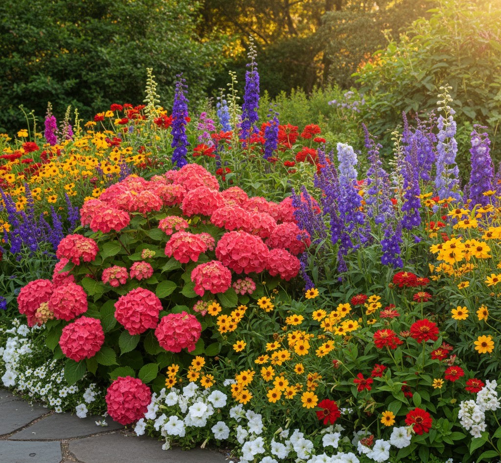 Summer vibrant border display
