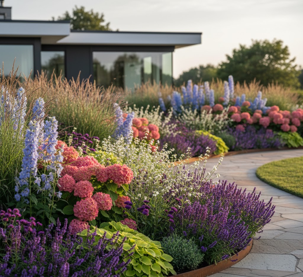 Specialized flower border design